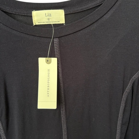 NWT- Anthropologie T.La Shirt | Size S | Soft Knit & Decorative Stitching - Picture 3 of 6